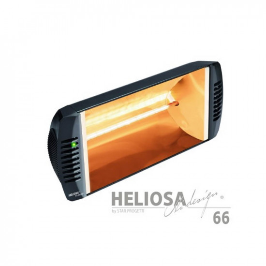 Infraraudonųjų spindulių šildytuvas HELIOSA Hi-design Wide Angle  RADIO (2000W, juodas)